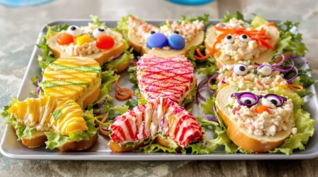 mermaid party crab-sandwiches