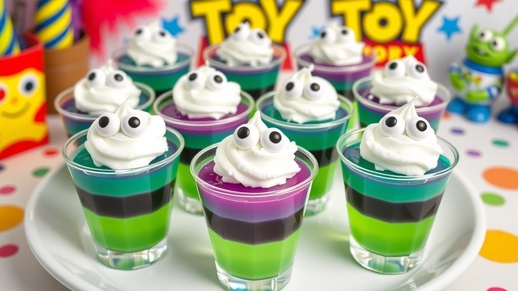 toy story diy alien jello cups