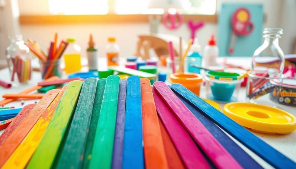 rainbow popsicle stick craft