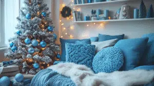 blue christmas decor ideas