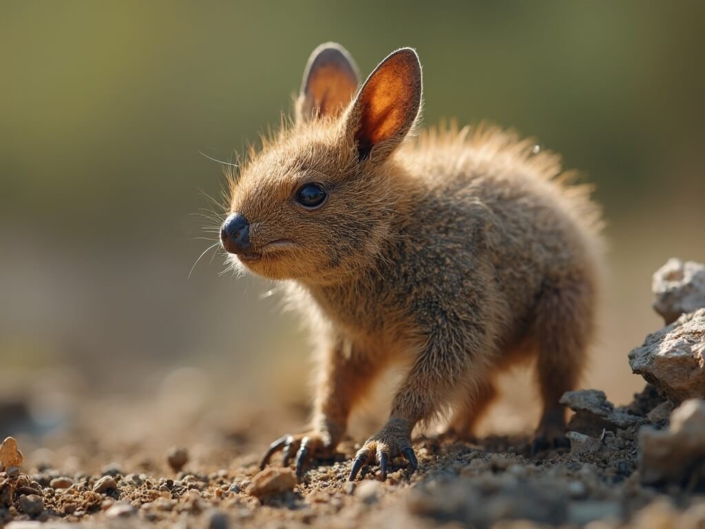 Close-up image of a rare endemic Socotra species showing intricate biological adaptations, against a blurred background representing the island's complex natural environment