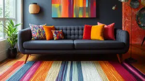 dark grey sofa living room