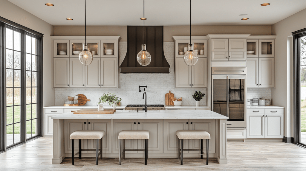 neutral kitchen cabinets