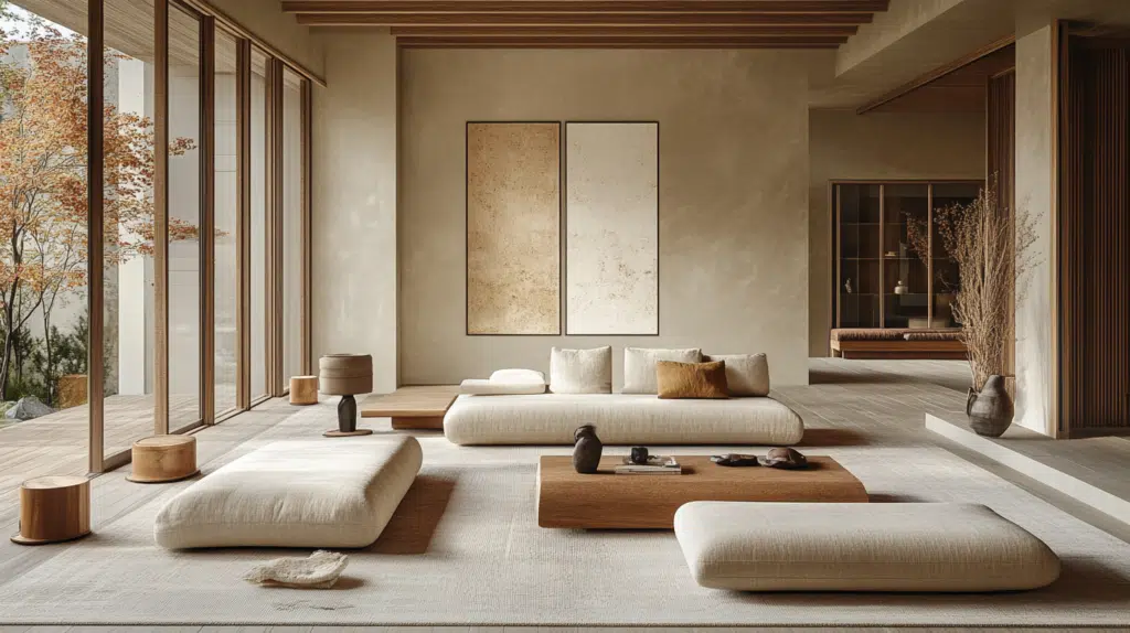 wabi sabi japandi living room