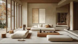 wabi sabi japandi living room