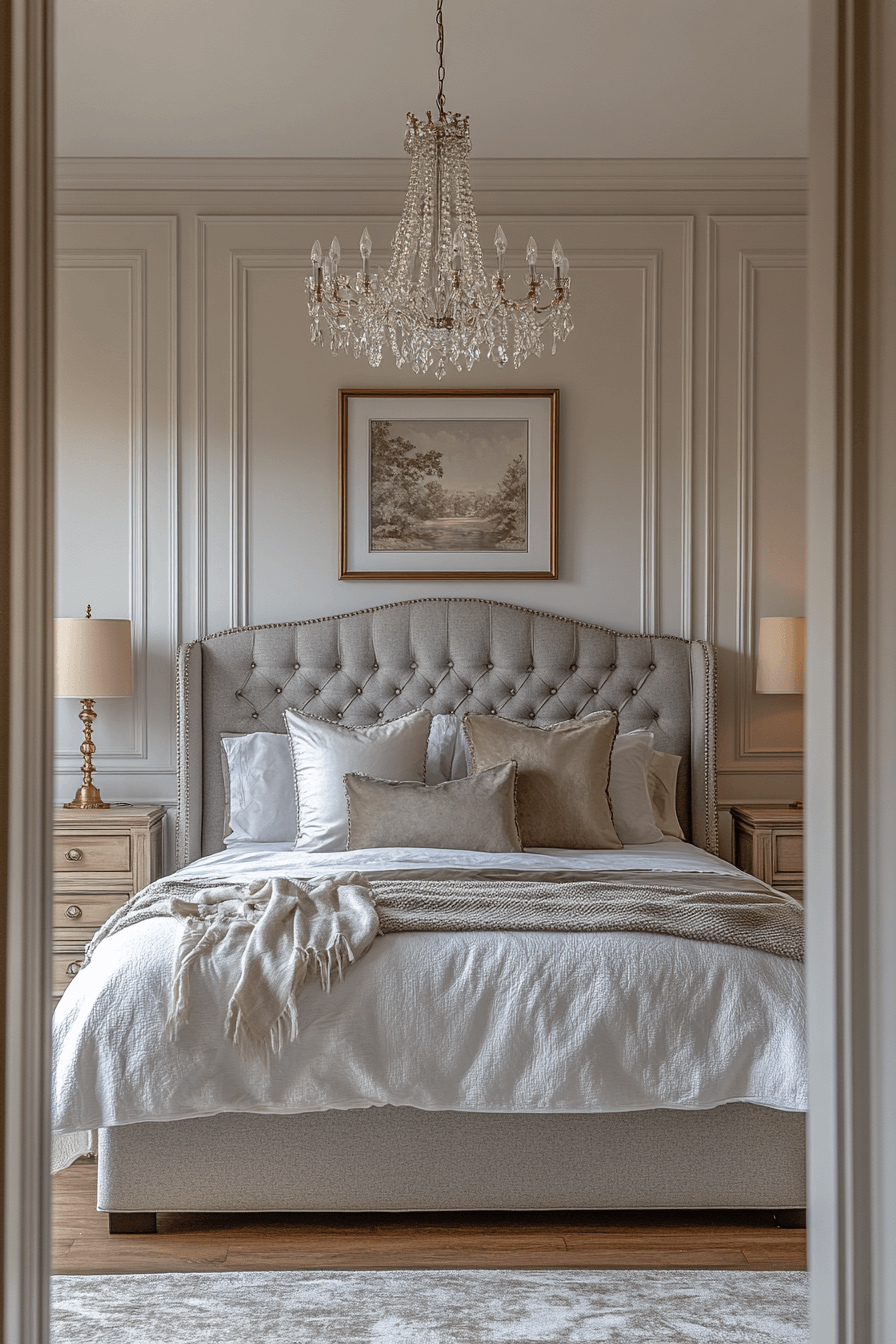 16 Sparkling Ceiling Jewel - neoclassical bedroom design inspiration