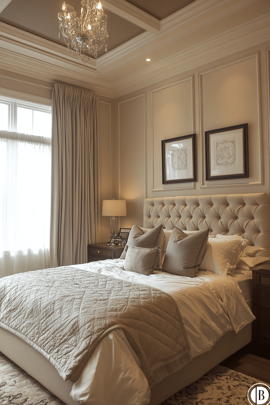 18 Lofted Ceiling Grandeur - neoclassical bedroom design inspiration