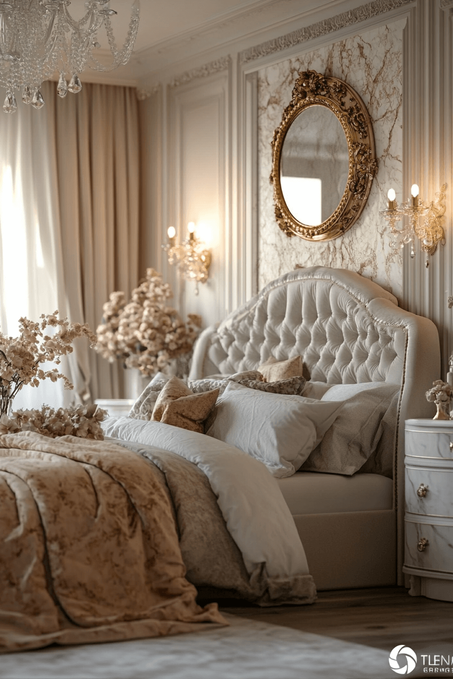 2 Stone Inspired Opulence - neoclassical bedroom design inspiration