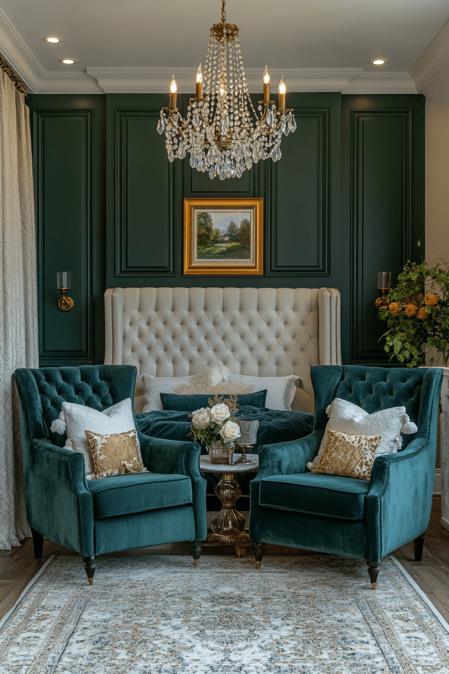 7 Regal Upholstered Haven - neoclassical bedroom design inspiration