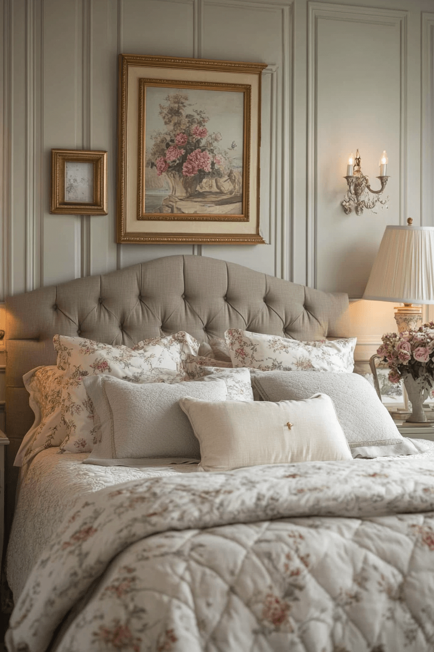 9 Architectural Panel Statement - neoclassical bedroom design inspiration