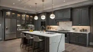 dark grey kitchen