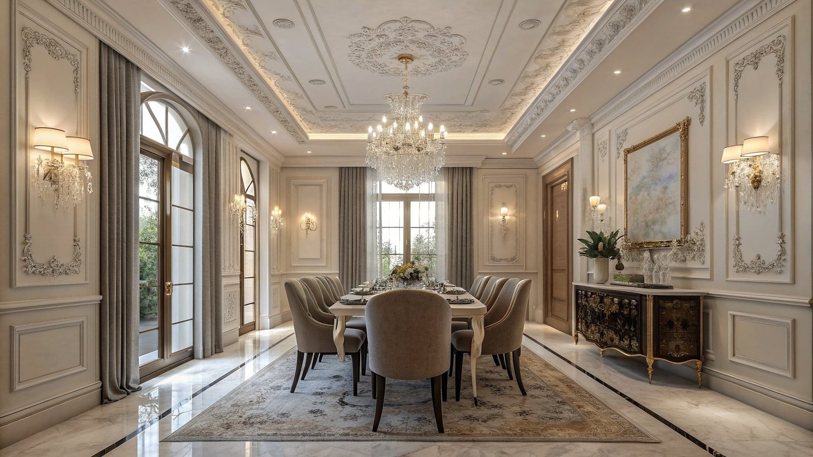 27 Magnificent Neoclassical Dining Room Ideas for Grand Entertaining ...