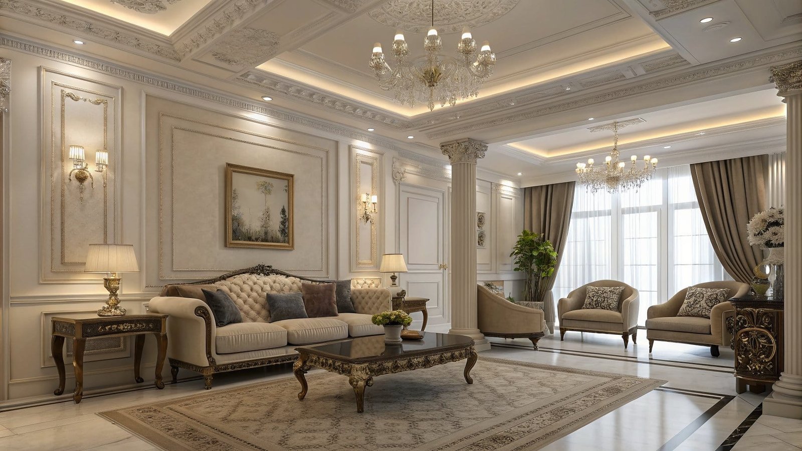 27 Neoclassical Interior Living Rooms That Exude Timeless ...