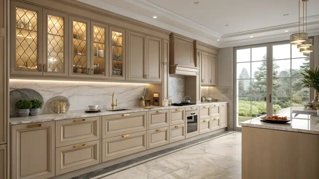 light taupe kitchen cabinets