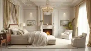 neoclassical bedroom