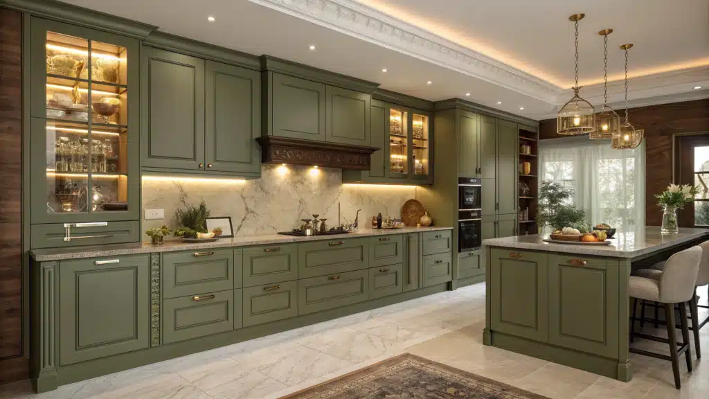 olive green kitchen