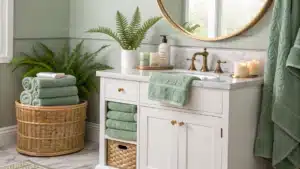 sage green bathroom decor