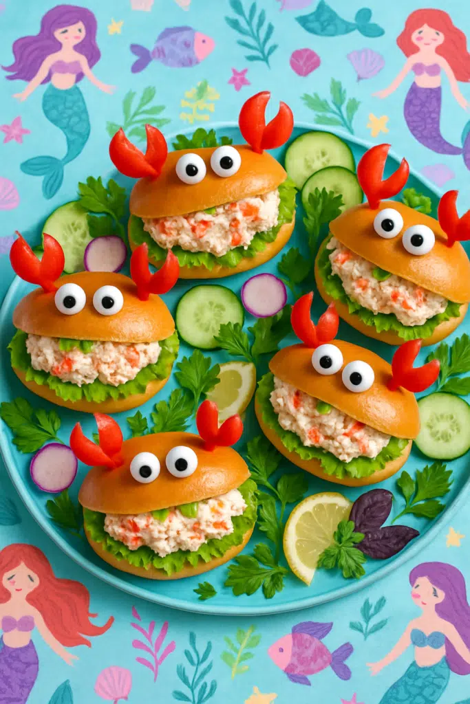 Mermaid Party Crab Sandwiches Recipe