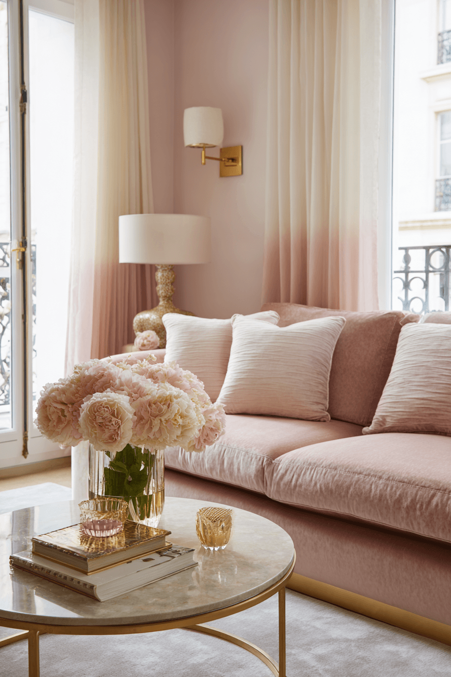 11 Dreamy Layered Color Flow - feminine apartment design inspiration