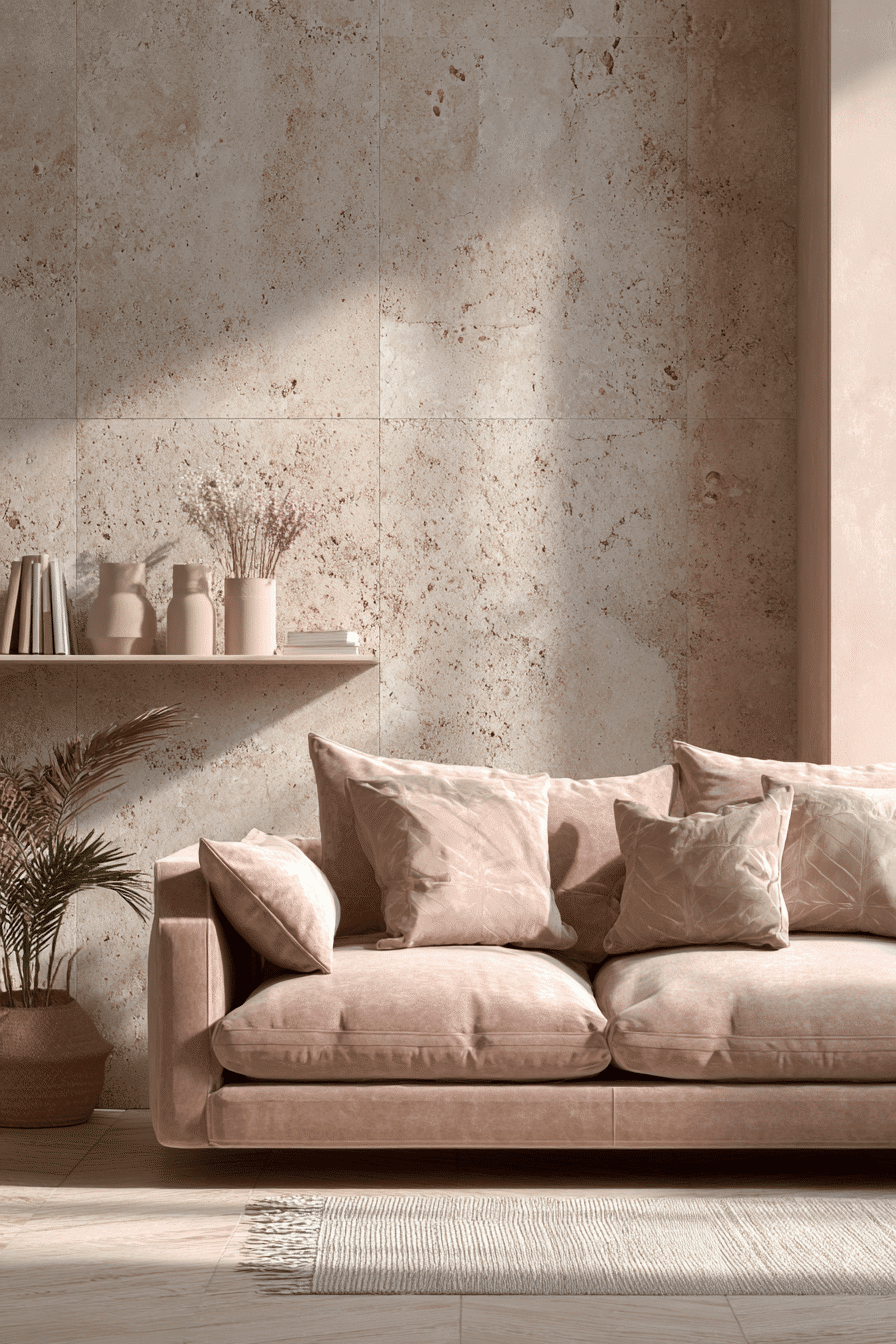 2 Soft Blush Dream Living - feminine apartment design inspiration