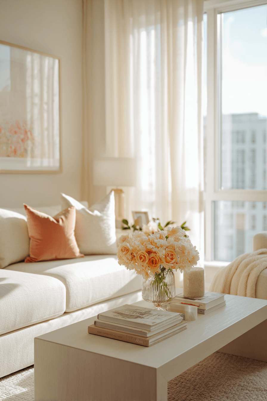 21 Creamy Calm Apartment Escape - feminine apartment design inspiration