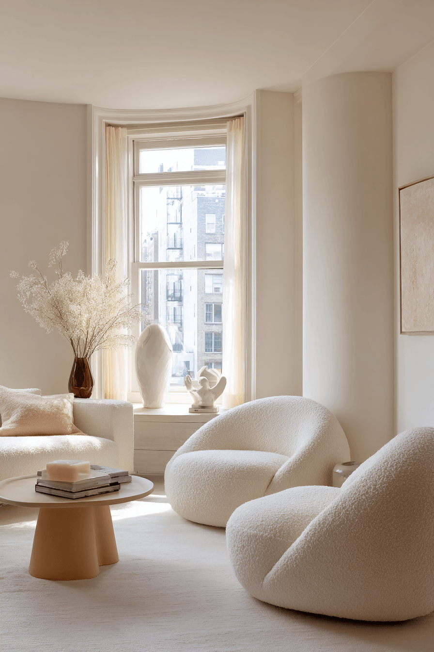 22 Sculptural Modern Feminine Design - feminine apartment design inspiration