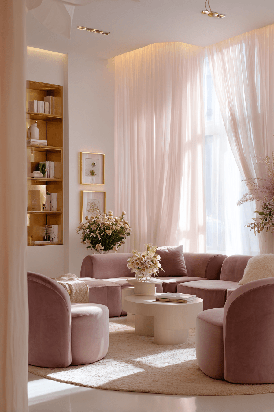9 Airy Soft Luxe Living - feminine apartment design inspiration