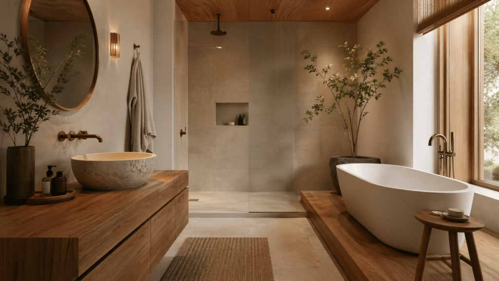 small japandi bathroom