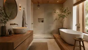 small japandi bathroom