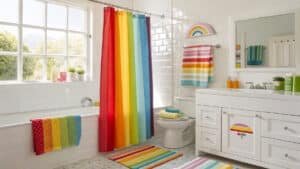 rainbow bathroom