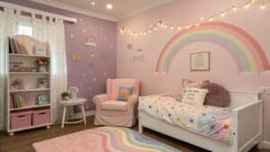 rainbow girls bedroom