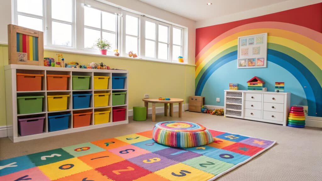 rainbow kids room