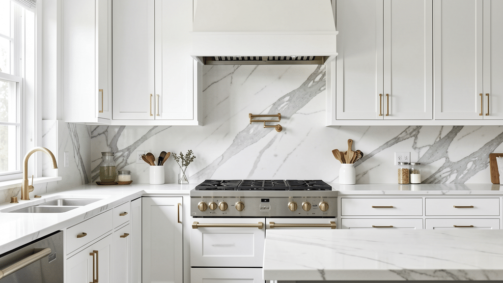 marble backsplash kitchen